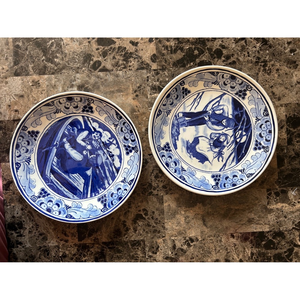 Hans Brinker Delft Plates Mysterious Watch #604 Thousand Guilders Vintage 1982